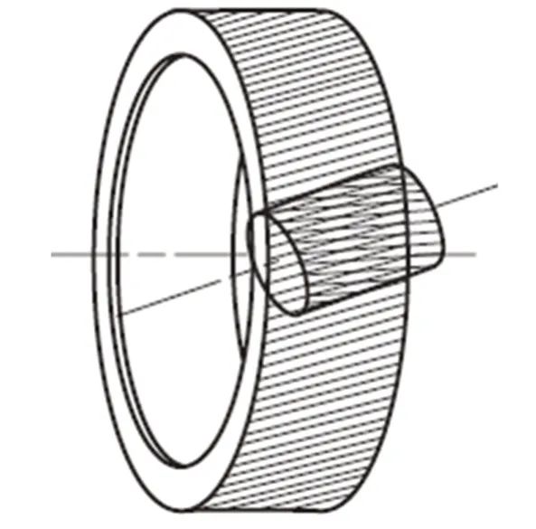 图6 竖直角度不对中示意